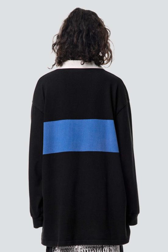  바퀘라 반팔 티셔츠 바케라 블랙 블루 럭비 셔츠 니트 탑 - VAQUERA