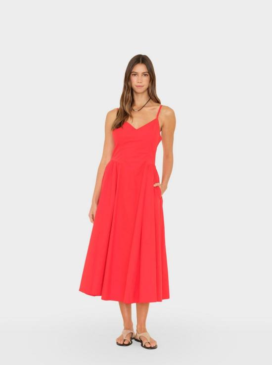  시레나 롱 원피스 바르도 드레스 레드 플래시