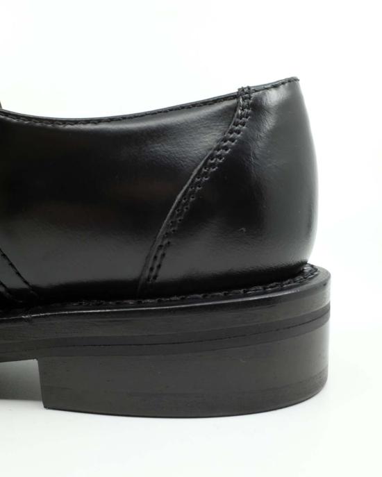  아워레가시 드레스 슈즈 저희 레거시 글레이즈드 블랙 가죽 리셉션 - OUR LEGACY