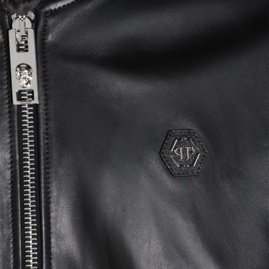  필립 플레인 가죽 자켓 블랙 가죽 재킷 - PHILIPP PLEIN