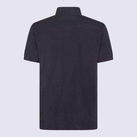  에트로 폴로 티셔츠 코튼 폴로 셔츠 네이비 - ETRO