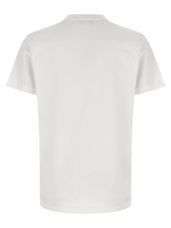  베르사체 반팔 티셔츠 로고 티셔츠 화이트 - VERSACE