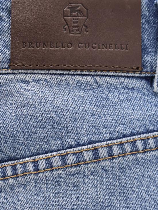  브루넬로 쿠치넬리 데님 팬츠 Brunello Cucinelli 청바지 빈티지 데님 블루 - BRUNELLO CUCINELLI