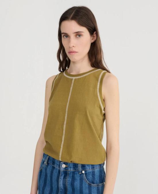  보보쇼즈 민소매 티셔츠 보보 초세스 슬럽 코튼 탱크탑 - BOBO CHOSES