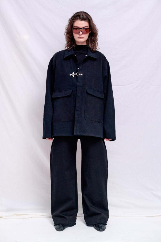  어셈블리 뉴욕 데님 자켓 어셈블리 블랙 데님 소방관 작업복 재킷 - ASSEMBLY NEW YORK