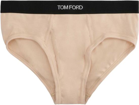  톰포드 팬티 톰 포드 면 브리프 (엘라스틱 밴드 포함, 뉴트럴 컬러) - TOMFORD