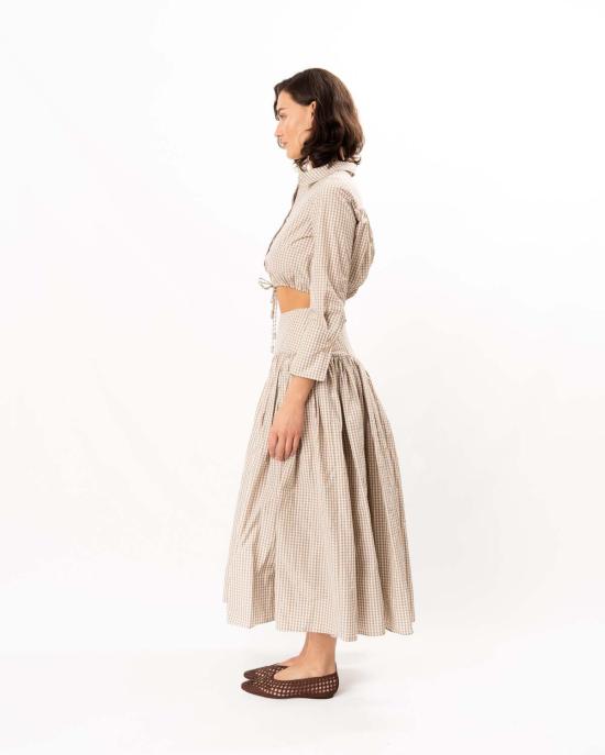  알렉시스 롱 스커트 하바라  (탠/화이트) - ALEXIS