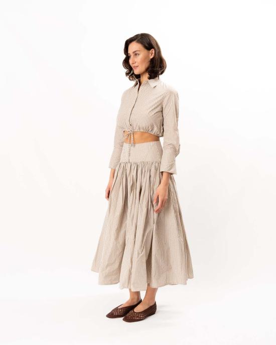  알렉시스 롱 스커트 하바라  (탠/화이트) - ALEXIS