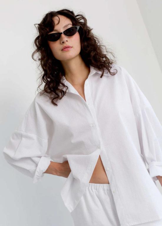  A Bronze Age 셔츠 청동기 시대 로비 셔츠 솔스티스 화이트