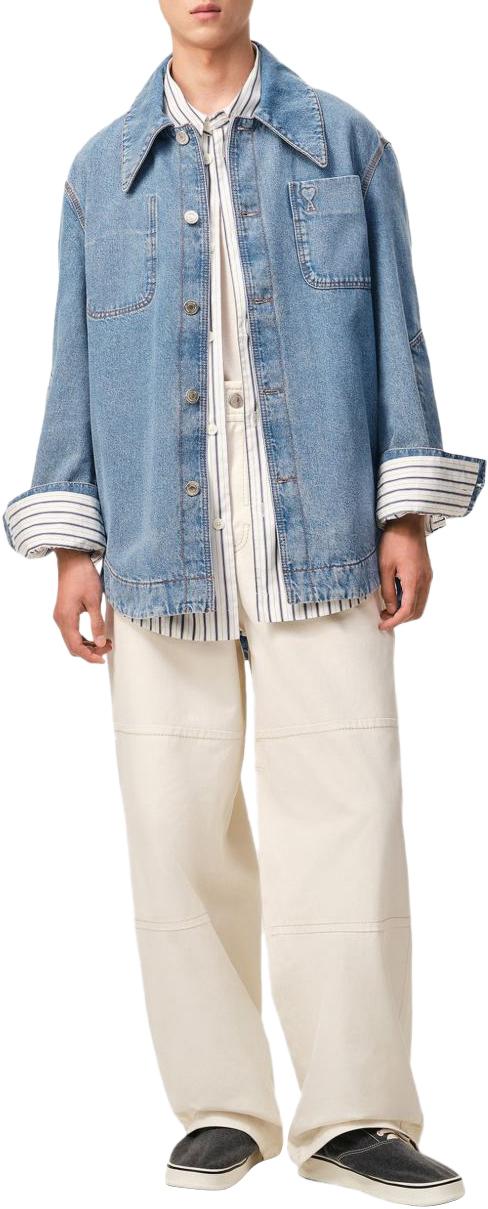 26SS 아미 데님 셔츠 UJK899DE0046480 BLUE - AMI