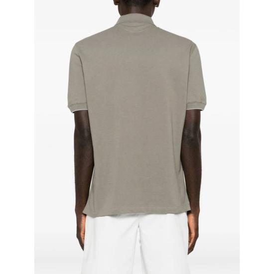  브루넬로 쿠치넬리 폴로 티셔츠 Brunello Cucinelli 스웨터 폴로 셔츠 그린 - BRUNELLO CUCINELLI