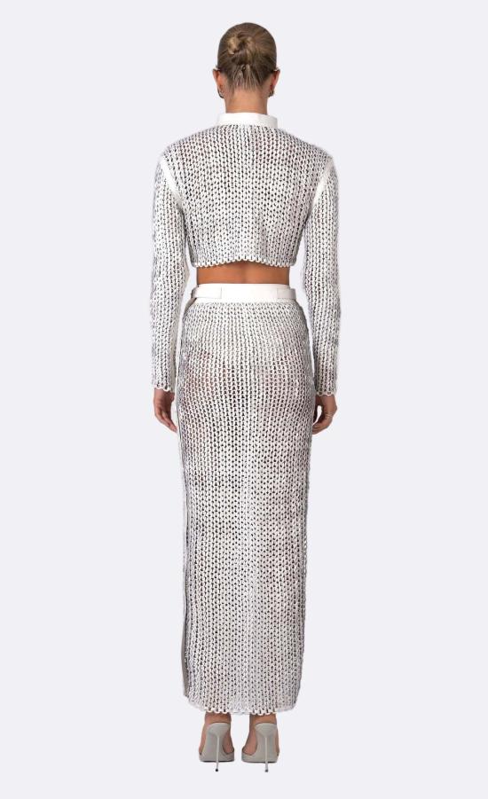  논살란트 레이블 가죽 자켓 무심한 라벨 라파 재킷 화이트 - NONCHALANT LABEL