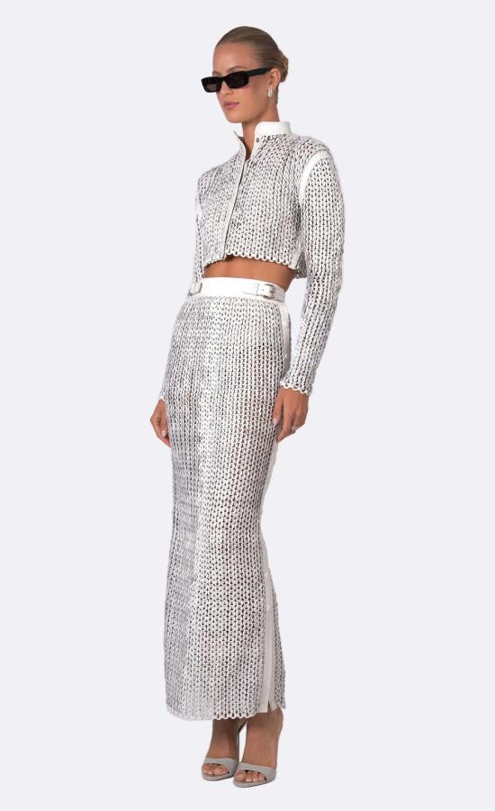  논살란트 레이블 가죽 자켓 무심한 라벨 라파 재킷 화이트 - NONCHALANT LABEL