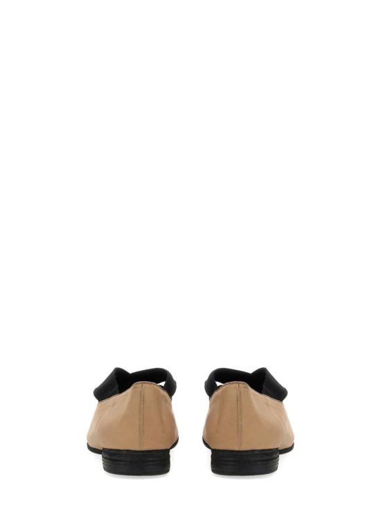  우마 왕 플랫 슈즈 가죽 발레리나 플랫 베이지 - UMA WANG