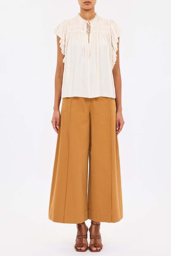  울라 존슨 블라우스 Ulla Johnson Agosta 플러터 슬리브 탑 - ULLA JOHNSON