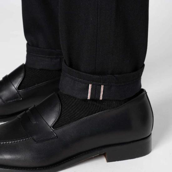  네이키드 & 페이머스 데님 팬츠 네이키드 앤 페이머스 이지 가이 솔리드 블랙 셀비지 진 - NAKED & FAMOUS