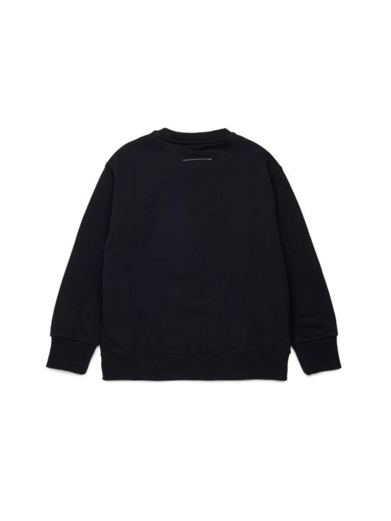  [키즈] MM6 메종마르지엘라 풀오버 메종 마르지엘라 로고 블랙 키즈 MM6 스웨트셔츠 - MM6 MAISON MARGIELA