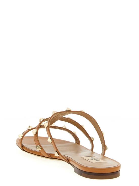  발렌티노 가라바니 뮬/슬리퍼 락스터드 슬라이드 샌들 베이지 - VALENTINO GARAVANI