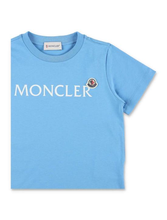  [키즈] 몽클레어 티셔츠 몽클레르 로고 티셔츠 (어린이용, 파란색) - MONCLER