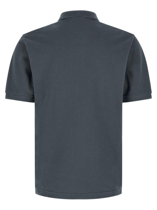  스톤 아일랜드 폴로 티셔츠 컴퍼스 로고 폴로 셔츠 블루 - STONE ISLAND