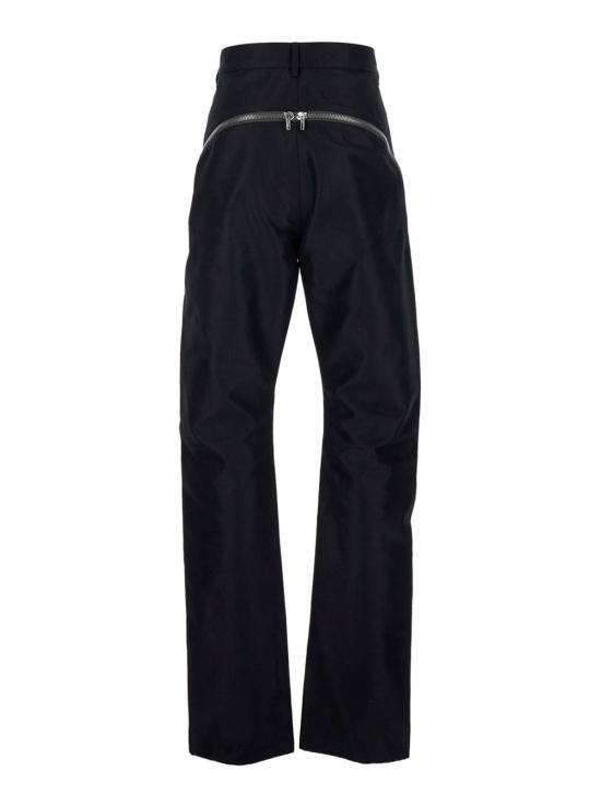  릭 오웬스 스트레이트 팬츠 볼란 바나나 지퍼 디테일 코튼 스트레치  블랙 - RICK OWENS