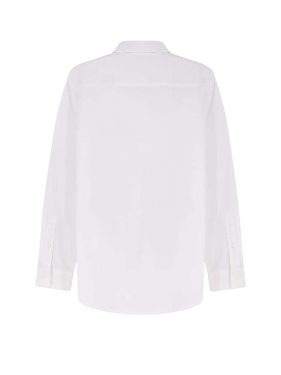  버버리 긴팔 셔츠 샘 오가닉 코튼 셔츠 옵틱 화이트 - BURBERRY