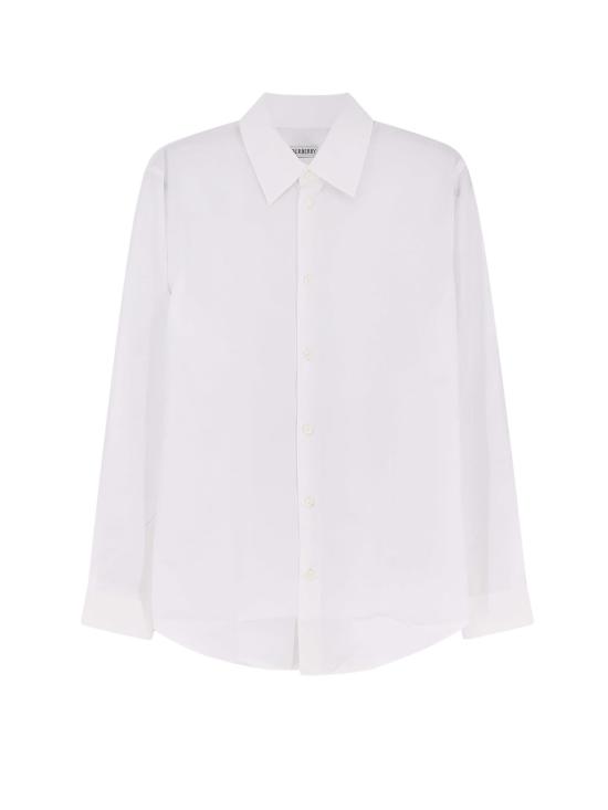  버버리 긴팔 셔츠 샘 오가닉 코튼 셔츠 옵틱 화이트