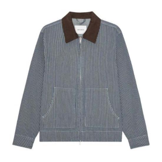  레듀 데님 자켓 Les Deux Robert 스트라이프 재킷 다크 네이비