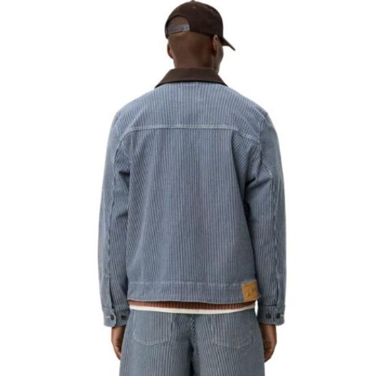  레듀 데님 자켓 Les Deux Robert 스트라이프 재킷 다크 네이비 - LES DEUX