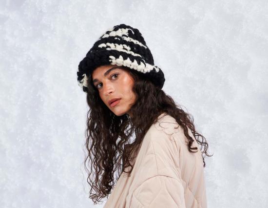  Mischa Lampert 모자 미샤 램퍼트 제브라 롤 - OTHER BRANDS