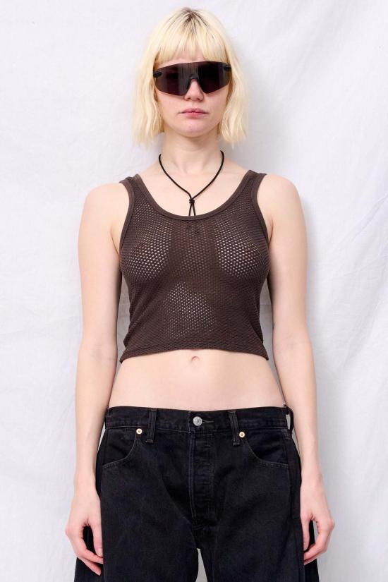  영메이븐 민소매 티셔츠 정메이븐 커피빈 메쉬 스포티 탱크탑