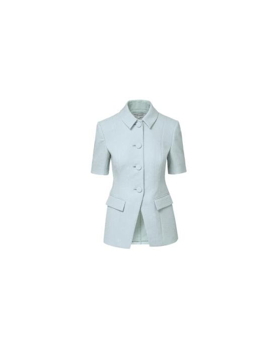  베로니카비어드 수트 자켓 베로니카 비어드 보디 자카드 재킷 블루 스트림