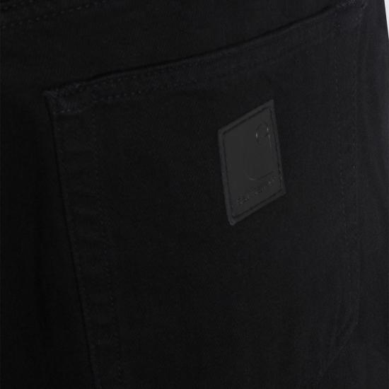  칼하트 스트레이트 팬츠 카하트 아론  블랙 린스드 - CARHARTT