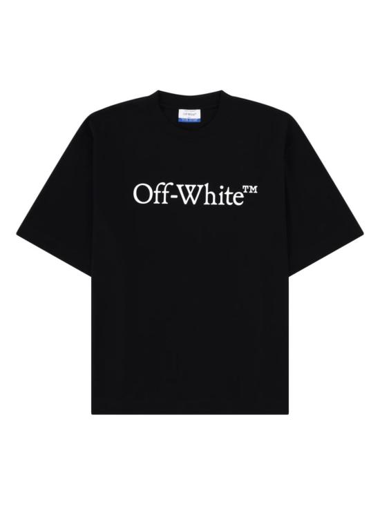  오프화이트 반팔 티셔츠 로고 티셔츠 블랙