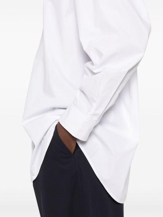  토템 탑 코튼 셔츠 화이트 - TOTEME