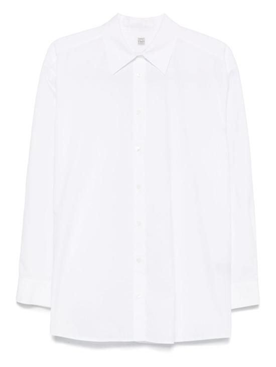  토템 탑 코튼 셔츠 화이트