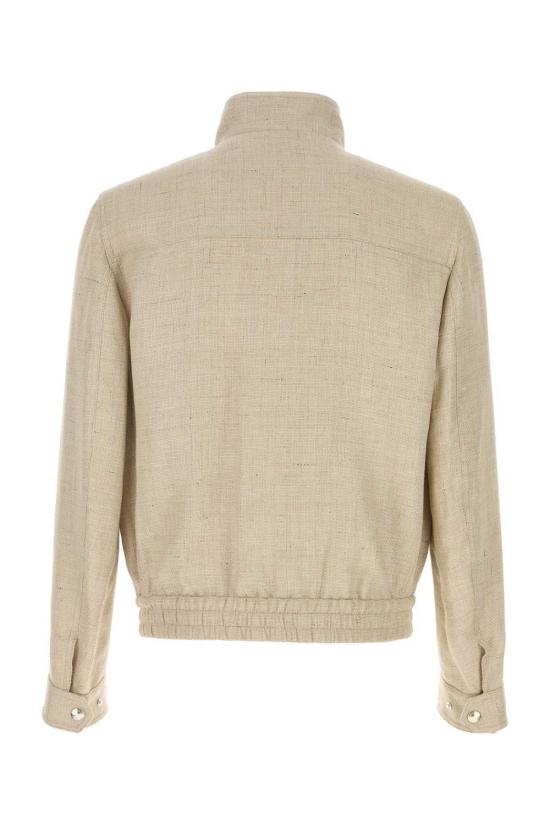  브루넬로 쿠치넬리 자켓 베이지 실크 블렌드 재킷 - BRUNELLO CUCINELLI