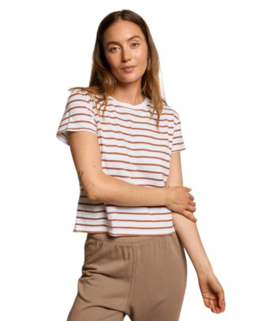  퍼펙트 화이트 티 반팔 티셔츠 퍼펙트화이트티 에버렛 스트라이프 박시 크루넥 티셔츠