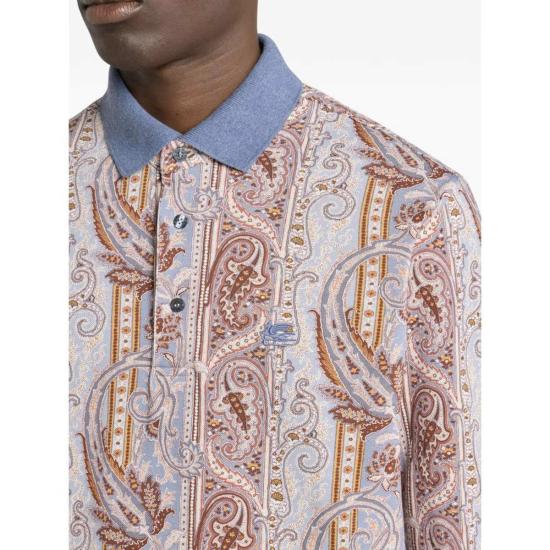  에트로 폴로 티셔츠 스웨터 폴로 셔츠 뉴트럴 컬러 - ETRO