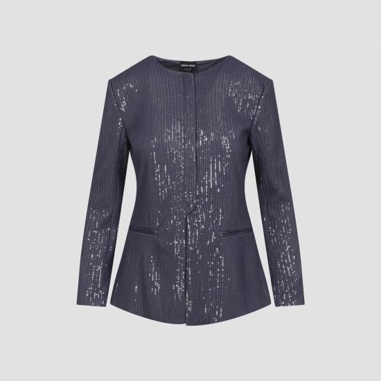  조르지오 아르마니 자켓 폴리에스터 재킷 블레이저 멀드 그레이프 - GIORGIO ARMANI