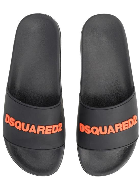  디스퀘어드2 샌들 Dsquared2 로고  블랙 - DSQUARED2