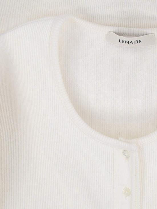  르메르 반팔 티셔츠 골지 티셔츠 화이트 - LEMAIRE