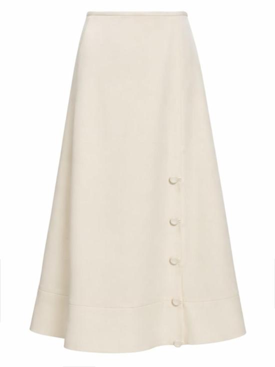  질샌더 롱 스커트 질 샌더 새틴  베이지