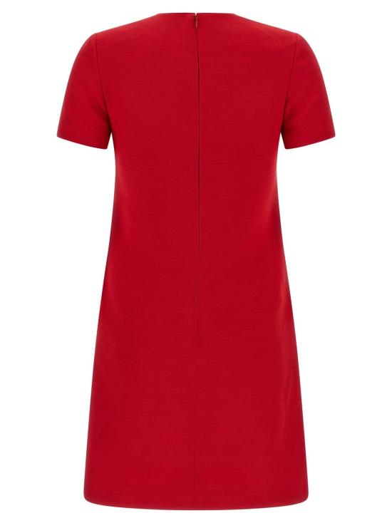  발렌티노 가라바니 숏 원피스 Valentino Garavani V 골드 드레스 레드 - VALENTINO GARAVANI