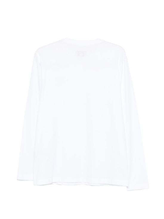  엠포리오 아르마니 반팔 티셔츠 로고 코튼 티셔츠 화이트 - EMPORIO ARMANI