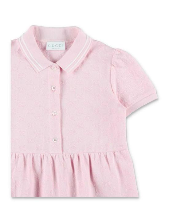  [키즈] 구찌 원피스 키즈  GG 피케 폴로 드레스 베이비 핑크 - GUCCI