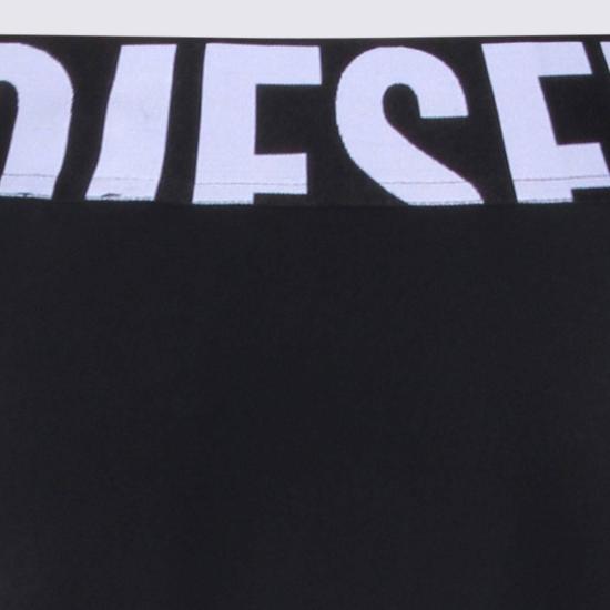  디젤 스트레이트 팬츠 하이웨이스트 슬림 팬츠 블랙 - DIESEL