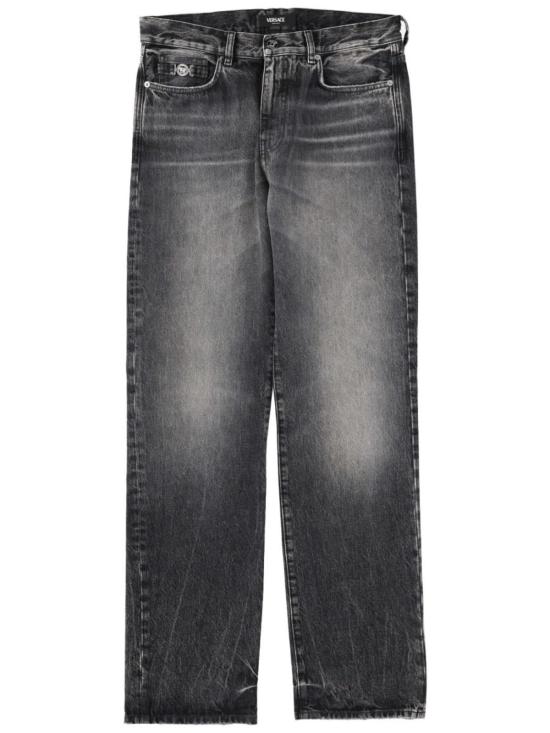  베르사체 데님 팬츠 메두사 디테일 블랙 진