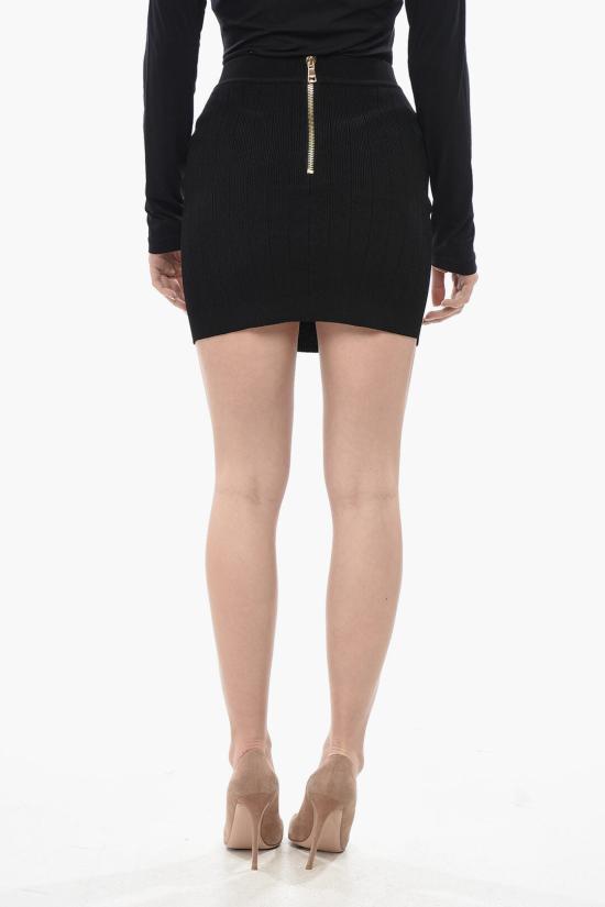  발망 숏 스커트 DF1LB290KB07 0PA Black - BALMAIN