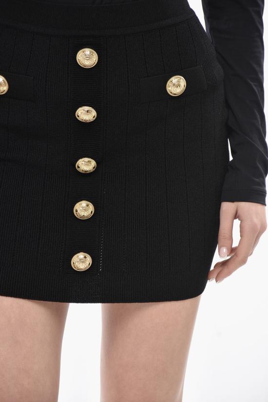  발망 숏 스커트 DF1LB290KB07 0PA Black - BALMAIN